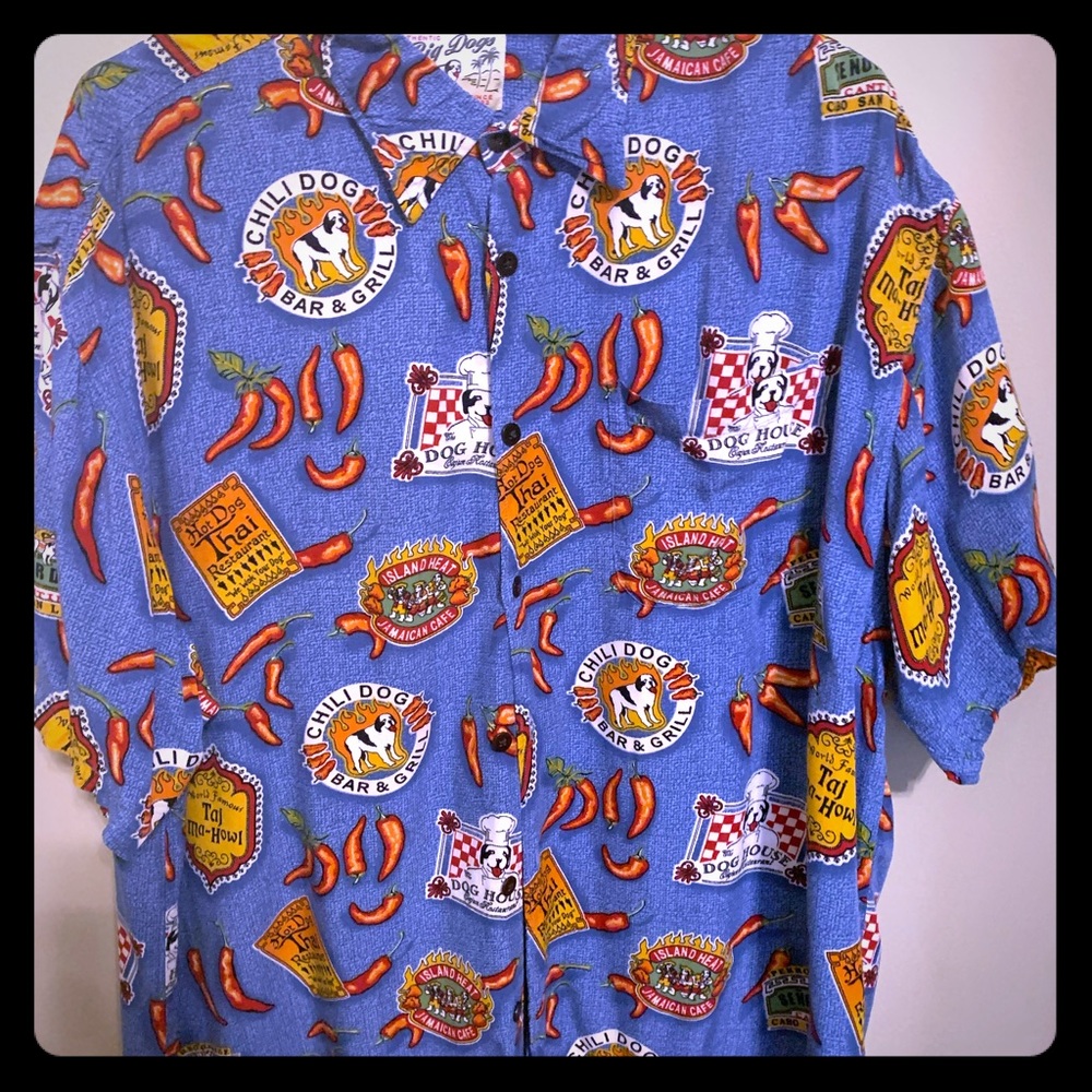 Men’s Big Dog pepper rayon button down